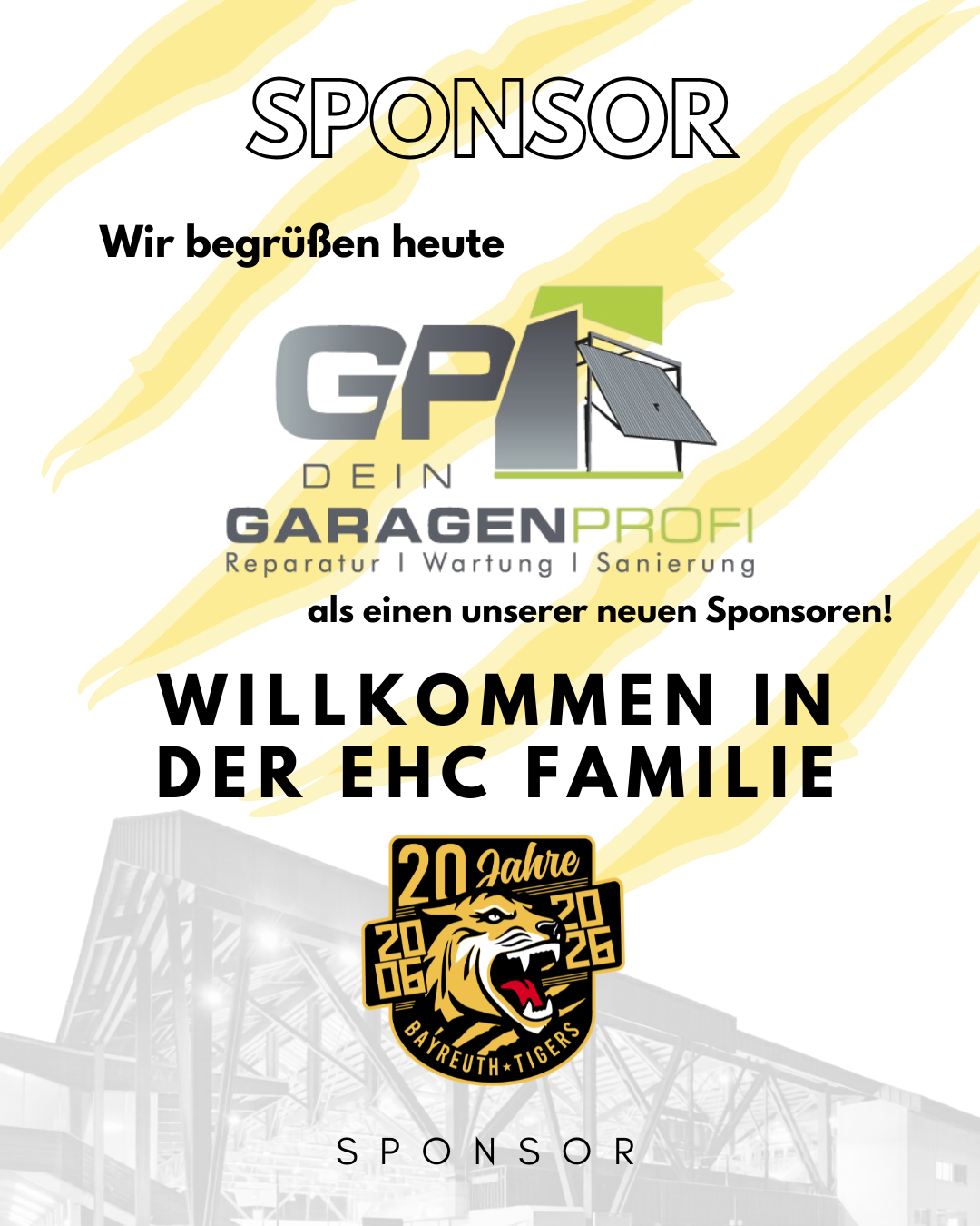 Neuer Sponsor - Dein Garagenprofi!