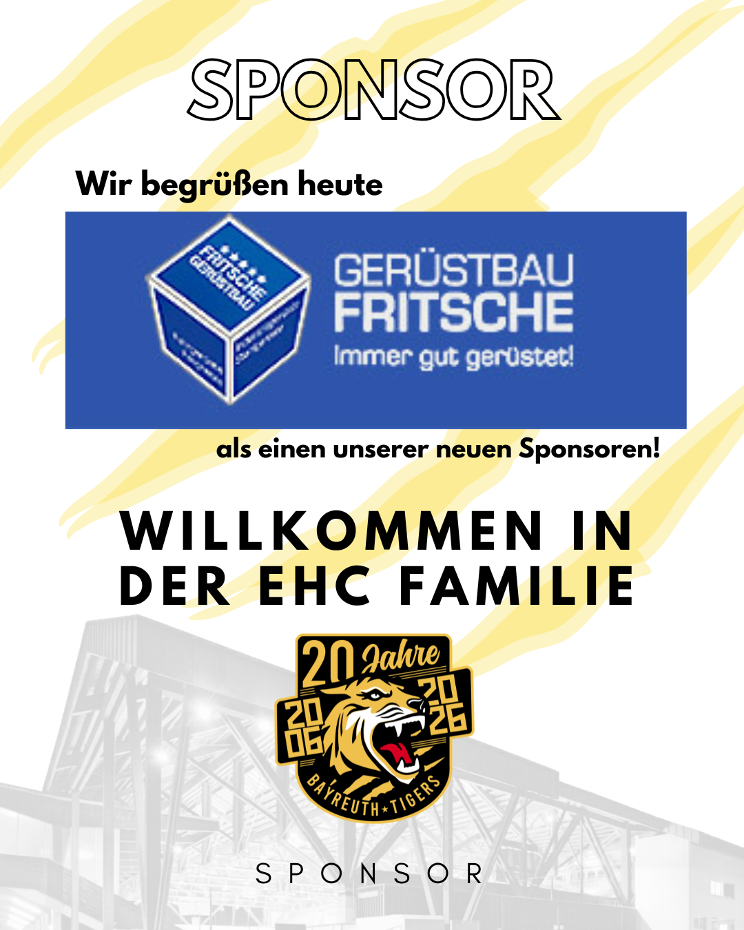 Neuer Sponsor - Gerüstbau Fritsche