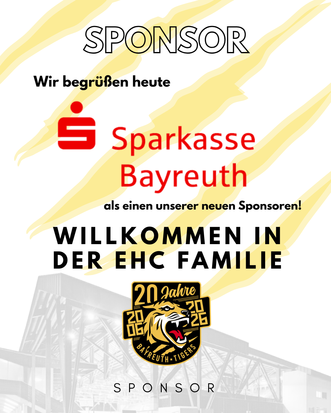 Neuer Sponsor - Sparkasse Bayreuth!