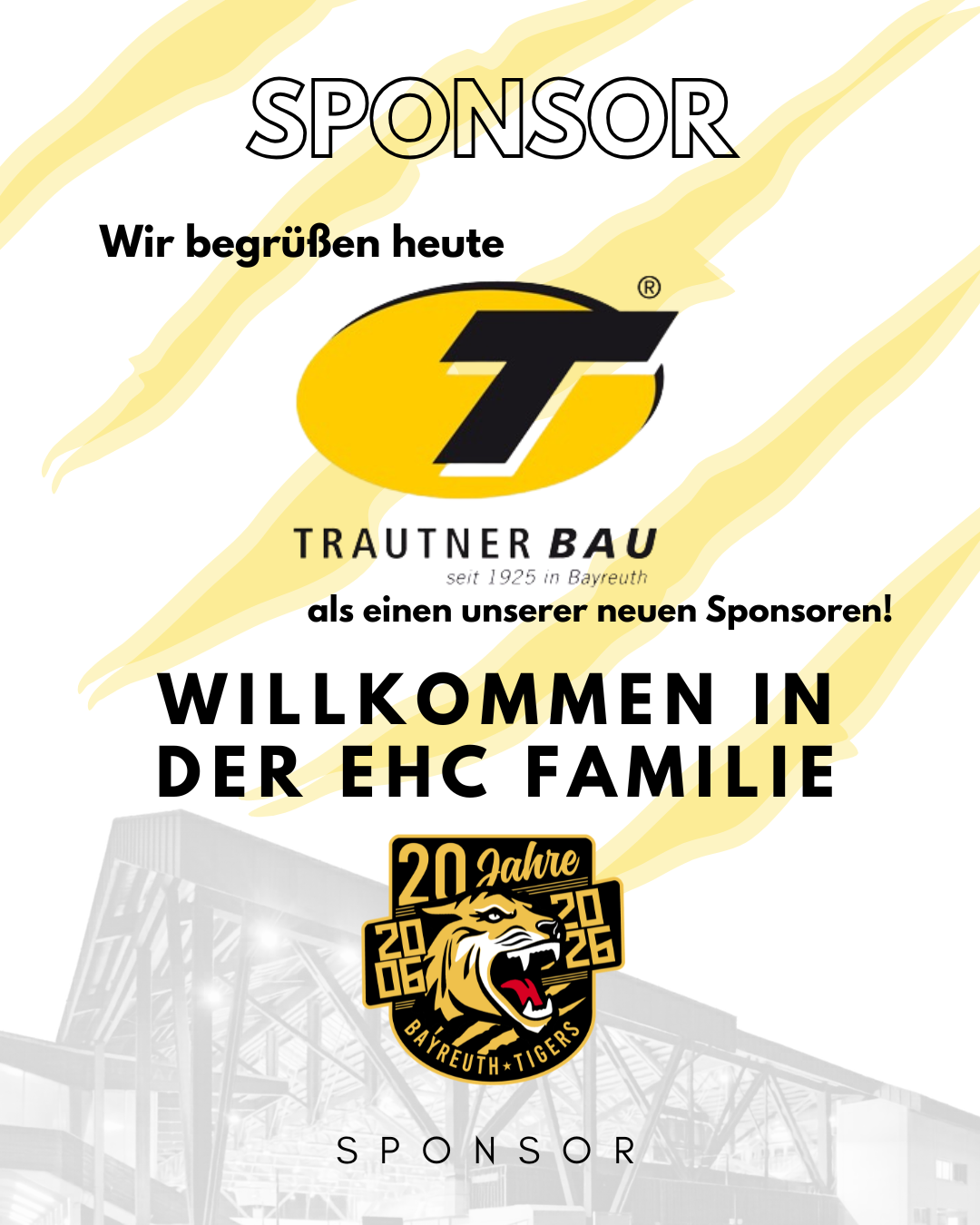 Neuer Sponsor - Trautner Bau GmbH